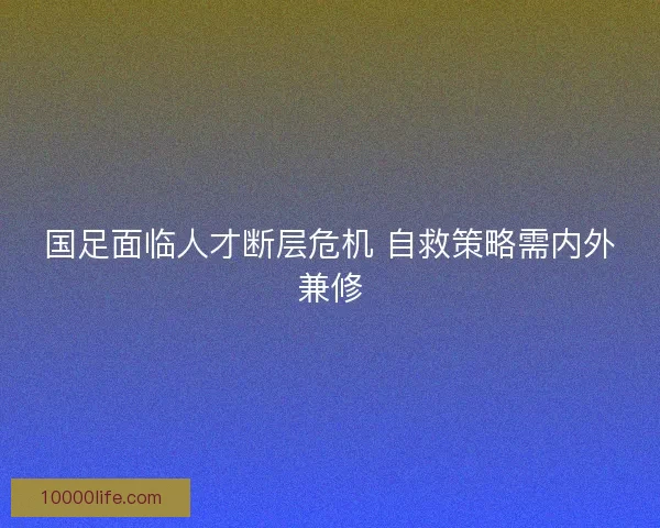 国足面临人才断层危机 自救策略需内外兼修